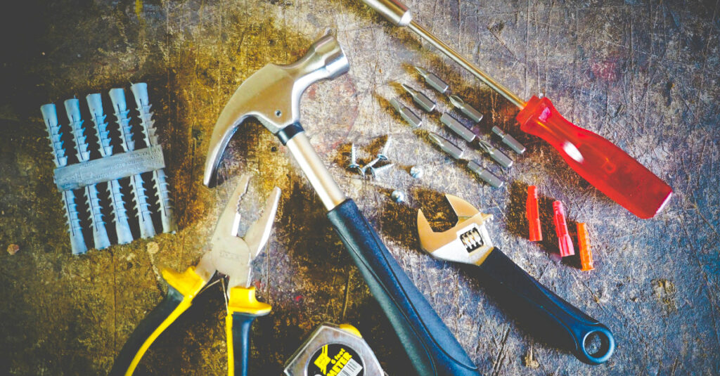 tools lying on the floor

